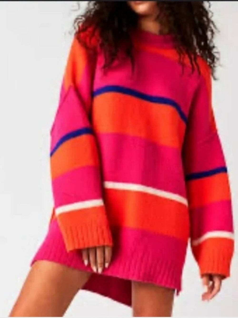 Free People Peaches Striped Tunic Sweater - Picture 4 of 10